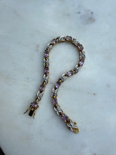 Load image into Gallery viewer, Amethyst Gold Vermeil Tennis Bracelet 6.75”
