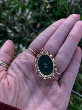 Load image into Gallery viewer, Medusa Vintage 18k Gold Jade &amp; Diamond Pendant
