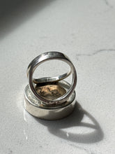 Load image into Gallery viewer, Mexico Pink Enamel Sterling Silver Modernist Ring Size 5.25
