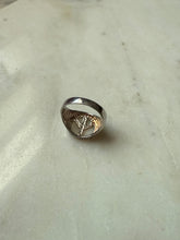 Load image into Gallery viewer, Vintage Peace Sign Sterling Silver Ring Size 6
