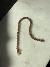 Load image into Gallery viewer, Vintage 10k Gold S-Link Natural Diamond Tennis Bracelet 7”
