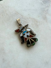 Load image into Gallery viewer, Mexico Zuni Inlay Sterling Silver Pendant

