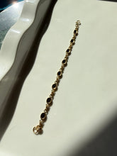 Load image into Gallery viewer, Black Onyx 1/20 12k Gold Fill Bracelet 7.25”
