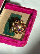 Load image into Gallery viewer, Vintage Sputnik Multi-Gemstone 18k Gold Charm
