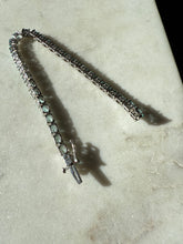 Load image into Gallery viewer, Blue Sterling Silver Tennis Bracelet 7.5”
