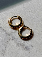 Load image into Gallery viewer, Gold Vermeil Huggie Clicker Hoops
