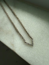 Load image into Gallery viewer, V-Shape Gold Vermeil CZ Necklace 16.5”
