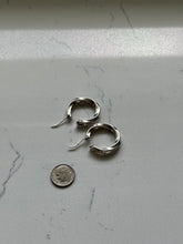 Load image into Gallery viewer, Vintage Sterling Silver Hoop Earrings
