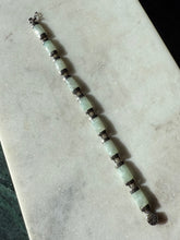 Load image into Gallery viewer, Jade Sterling Silver Bracelet 6.75”
