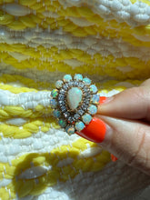 Load image into Gallery viewer, Opal &amp; Diamond 18k Yellow Gold Ring Size 5.25
