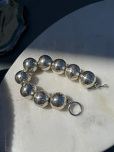 Load image into Gallery viewer, Chunky Sterling Silver Ball Bracelet w/ Toggle Clasp
