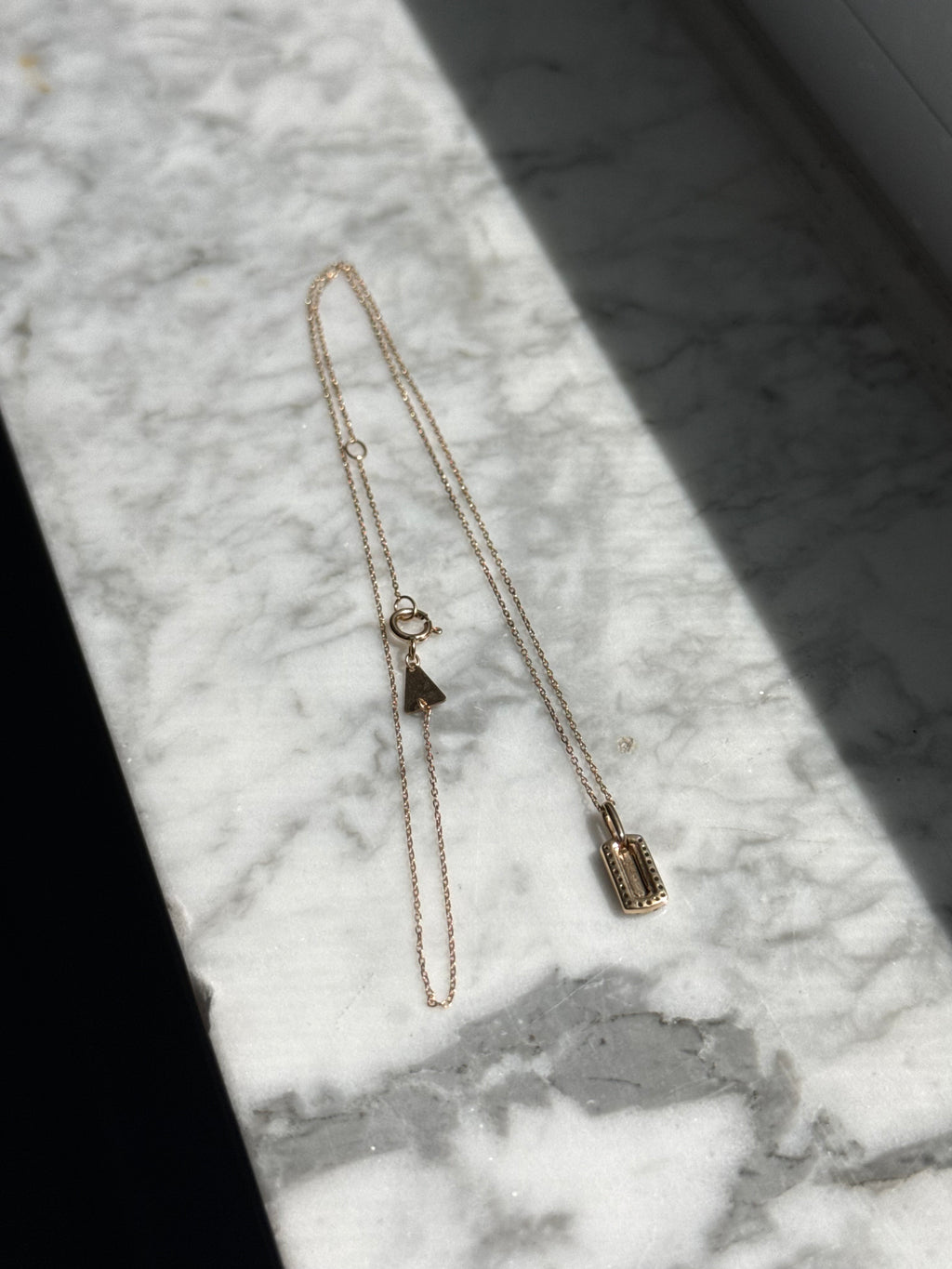 Adina Reyter 14k Gold Diamond Dog Tag Necklace