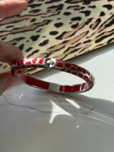 Load image into Gallery viewer, Angelique de Paris Red Resin &amp; Sterling Silver Bangle Bracelet
