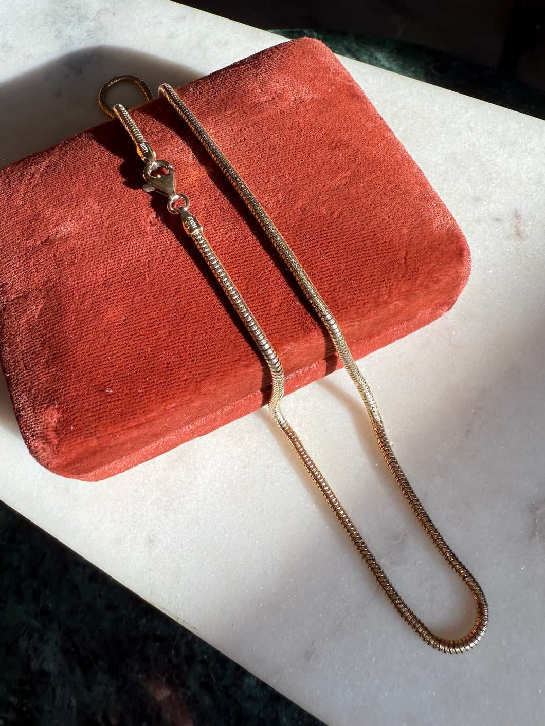 Italian Gold Vermeil Snake Chain 18”