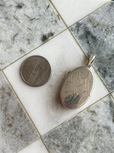 Load image into Gallery viewer, Etched Sterling Silver Locket Pendant
