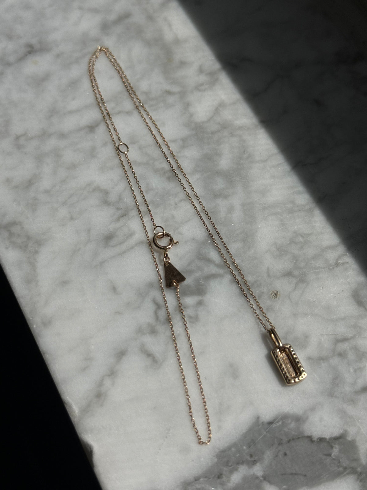 Adina Reyter 14k Gold Diamond Dog Tag Necklace