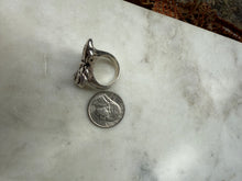 Load image into Gallery viewer, Chunky Butterfly Sterling Silver Ring Size 8.25
