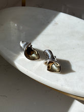 Load image into Gallery viewer, Two-Tone Sterling Silver Omega Back Earrings
