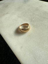 Load image into Gallery viewer, Vintage 10k Yellow Gold Croissant Ring Size 3.25
