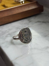 Load image into Gallery viewer, Celestial Evil Eye Sterling Silver Ring Size 12.25
