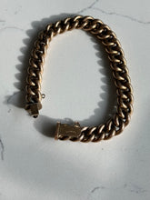 Load image into Gallery viewer, Antique 1/20 12k Gold Fill Curb Bracelet 8”
