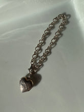 Load image into Gallery viewer, Heart Locket Sterling Bracelet 7”
