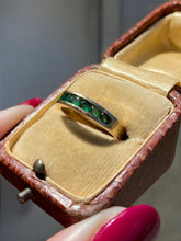 Load image into Gallery viewer, Channel Set Natural Emerald 14k Gold Ring
