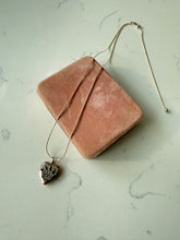 Load image into Gallery viewer, Vintage Sterling Silver Heart Locket Necklace

