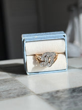 Load image into Gallery viewer, Cursive ‘D’ Initial Diamond 14k Gold Ring
