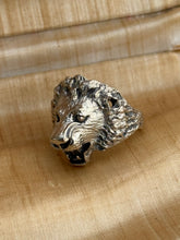 Load image into Gallery viewer, Vintage Lion Sterling Silver Ring Size 9
