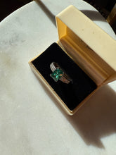 Load image into Gallery viewer, Green Sterling Silver Ring Size 9.25
