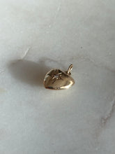 Load image into Gallery viewer, Starburst Diamond Mini Heart Charm 14k Gold
