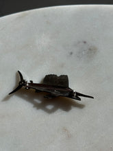 Load image into Gallery viewer, Vintage Sailfish Enamel Sterling Silver Brooch
