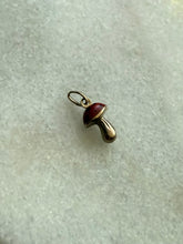 Load image into Gallery viewer, Vintage Enamel Mushroom 8k Yellow Gold Charm
