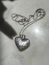 Load image into Gallery viewer, Etched Heart Sterling Silver Necklace 24”
