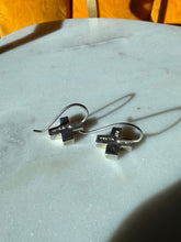 Load image into Gallery viewer, Solid Sterling Silver Cross Earrings
