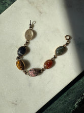 Load image into Gallery viewer, Scarab Beetle 12k Gold Fill Bracelet 7”
