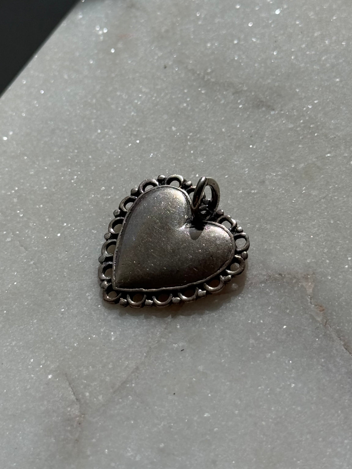 Vintage Sterling Silver Heart Charm