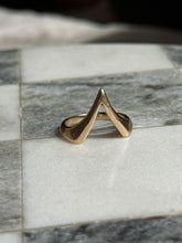 Load image into Gallery viewer, Vintage Solid 14k Yellow Gold Chevron Ring Size 8

