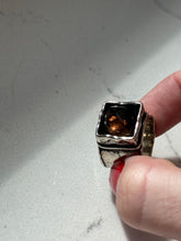 Load image into Gallery viewer, Silpada Smokey Quartz Sterling Silver Square Ring Size 6
