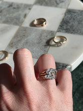 Load image into Gallery viewer, Cursive ‘D’ Initial Diamond 14k Gold Ring
