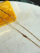 Load image into Gallery viewer, Italian Gold Vermeil Paperclip Link Chain 20”
