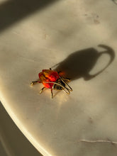 Load image into Gallery viewer, Swarovski Gold Tone Beetle Brooch
