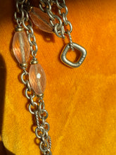 Load image into Gallery viewer, David Yurman Faceted Rose Quartz Sterling Silver &amp; 18k Gold Toggle Clasp Chain
