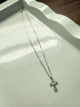Load image into Gallery viewer, Vintage Russian Orthodox Cross Sterling Silver Necklace 18”
