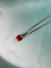 Load image into Gallery viewer, Enamel Ladybug Sterling Silver Necklace 20”

