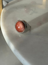 Load image into Gallery viewer, Vintage Sunstone Sterling Silver Ring Size 7.5
