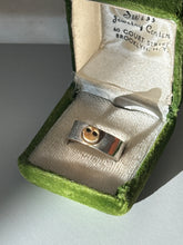 Load image into Gallery viewer, Vintage Sterling &amp; Brass Smiley Ring Size 8.25
