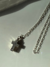 Load image into Gallery viewer, Green Sterling Silver Cross Necklace
