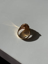 Load image into Gallery viewer, Gold Vermeil Emerald Flower Ring Size 6.75
